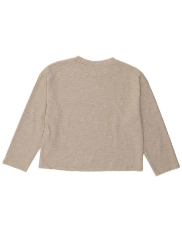 Zara Damen Blusenoberteil UK 14 Medium Beige Polyester