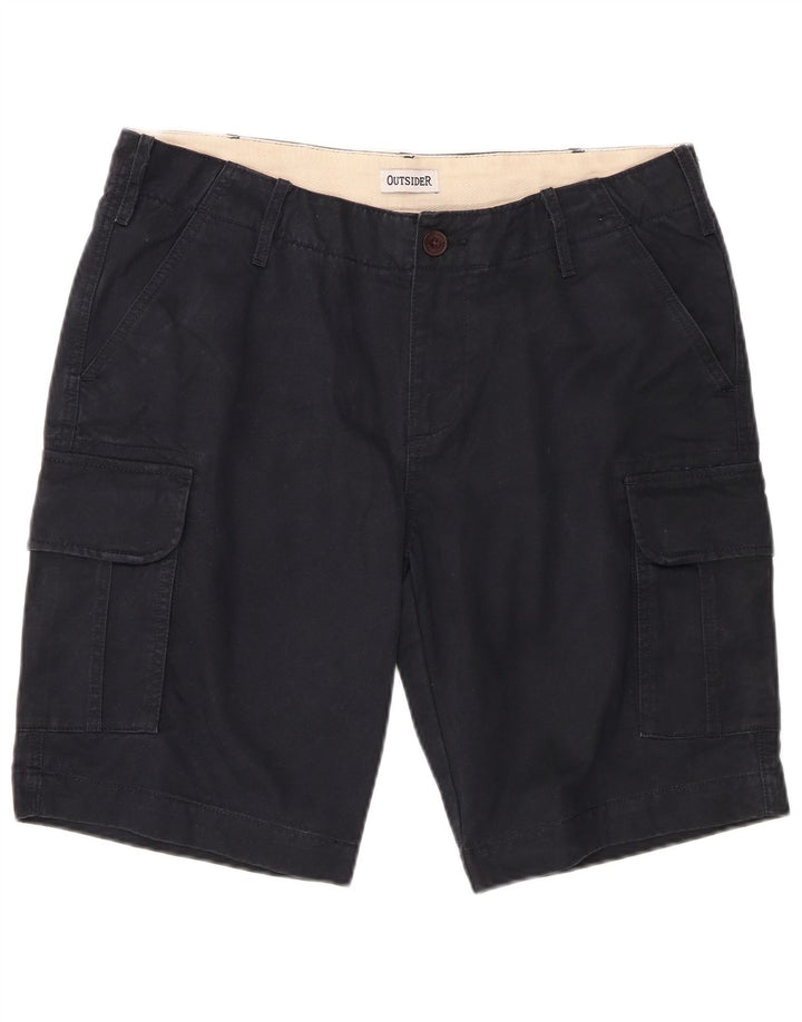 OUTSIDER Herren Cargo-Shorts W34 Große marineblaue Baumwolle
