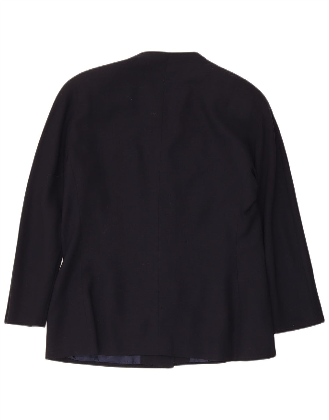 Vintage Damen 3-Knopf-Blazerjacke IT 48 XL Marineblaue Schurwolle