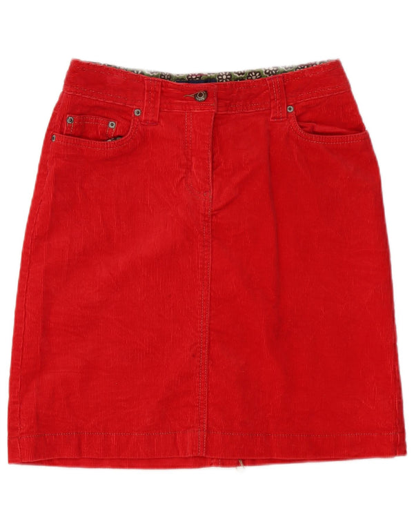 Boden Damen Cordrock UK 10 Small W30 Rote Baumwolle