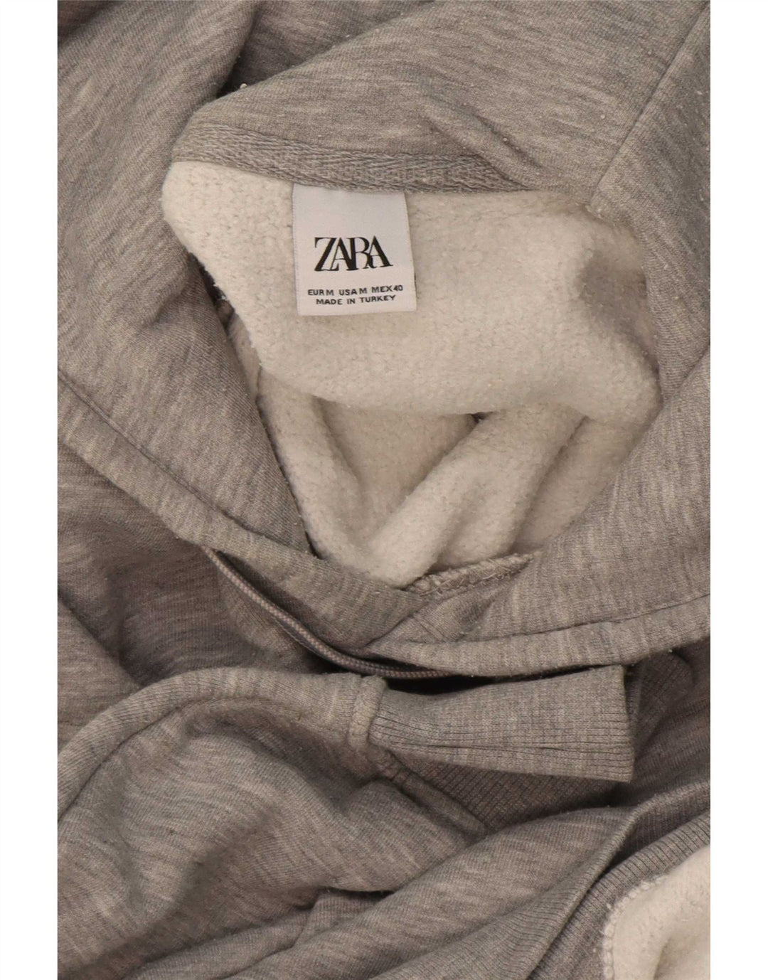 Zara Herren Kapuzenpullover Mittelgrau meliert