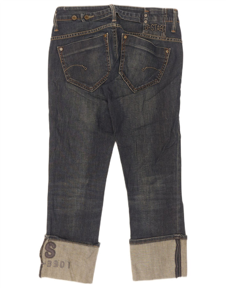 G-Star Damen-Cropped-Jeans W28 L25 Marineblaue Baumwolle