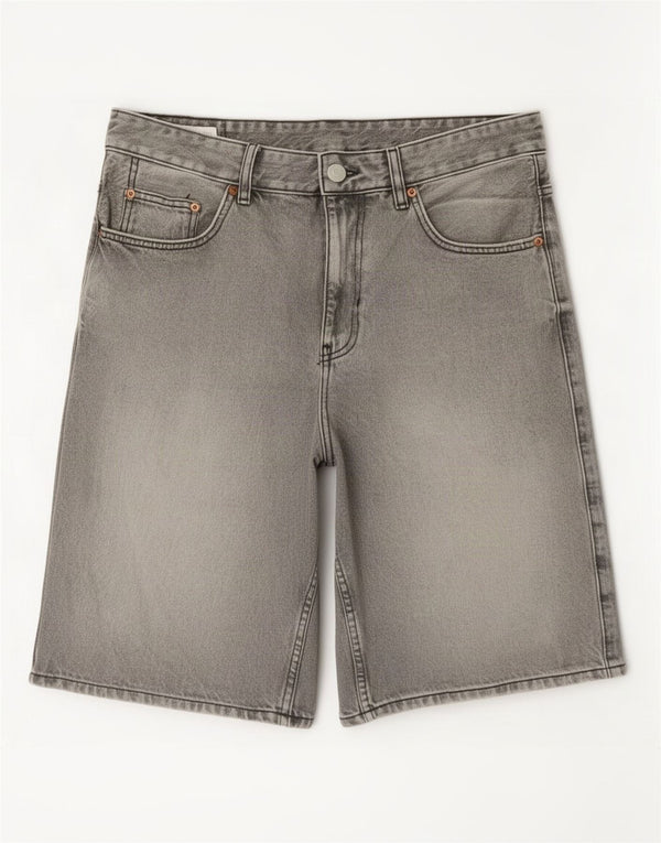 Zara Herren Jeansshorts IT 44 Large W34 Graue Baumwolle