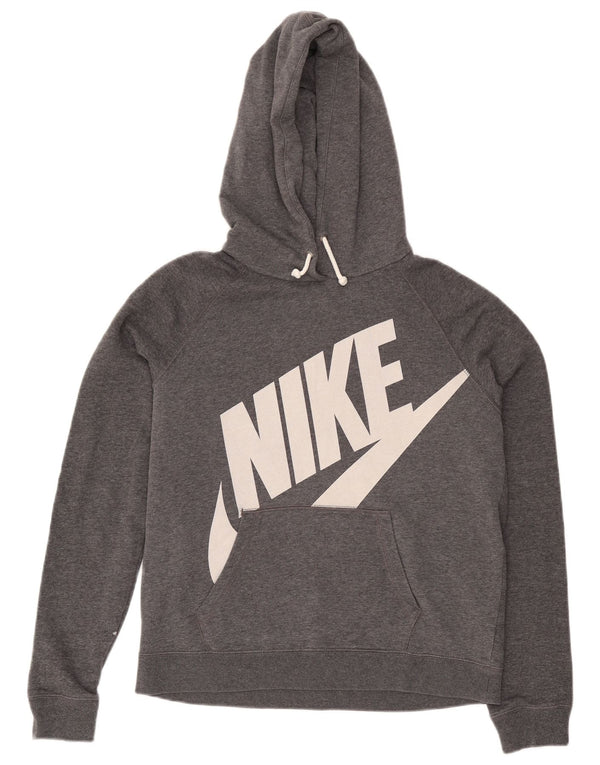 Nike Herren-Kapuzenpullover mit Grafik, groß, graue Baumwolle