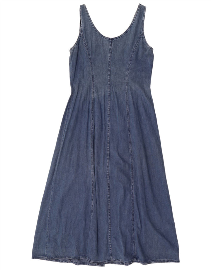 Marks & Spencer Damen Maxi-Jeanskleid, ärmellos, UK 12, Mittelblau