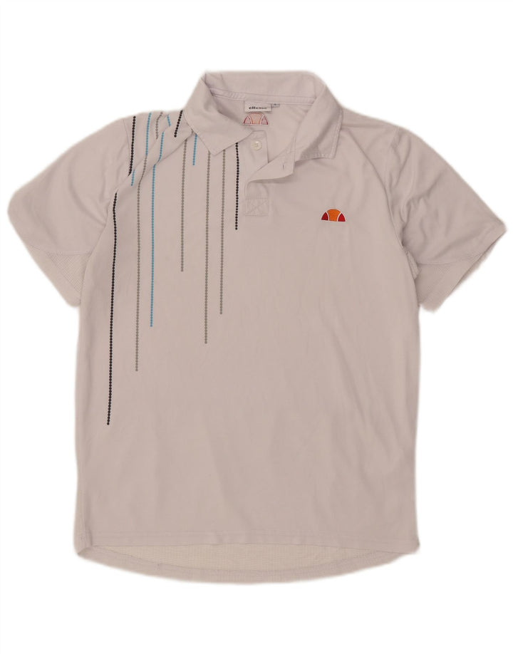 Ellesse Herren-Poloshirt, klein, weiß gestreift