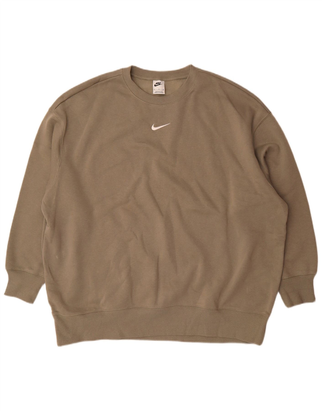 Nike Damen Sweatshirt Pullover UK 18 XL Grau Baumwolle