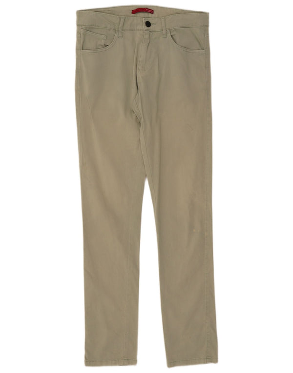 Zara Herren Slim Freizeithose EU 38 Small W30 L31 Grüne Baumwolle