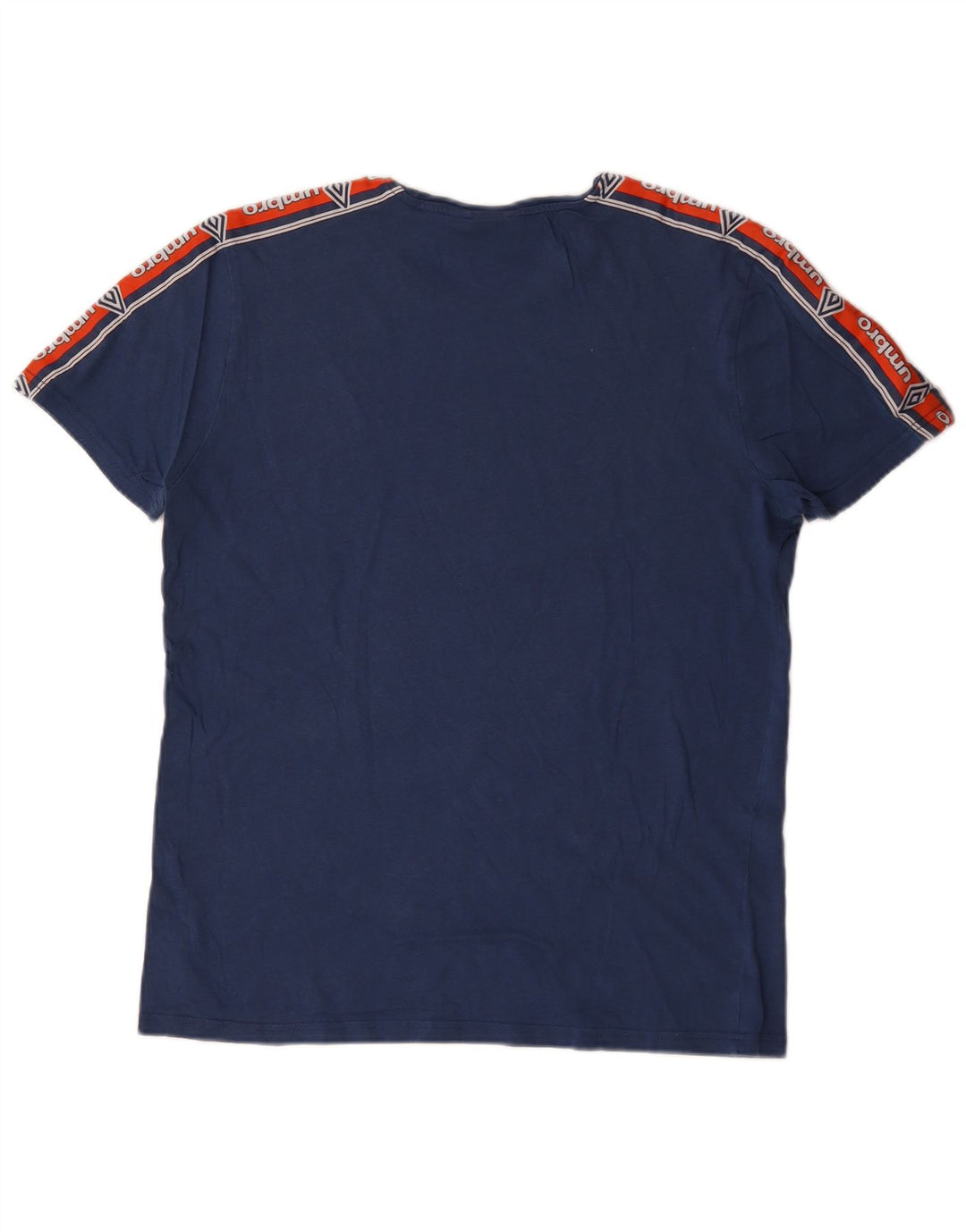 Umbro Herren-Grafik-T-Shirt aus mittelblauer Colourblock-Baumwolle