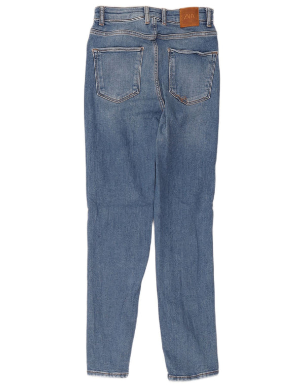 Zara Damen Slim Jeans EU 36 XS W26 L26 Blaue Baumwolle
