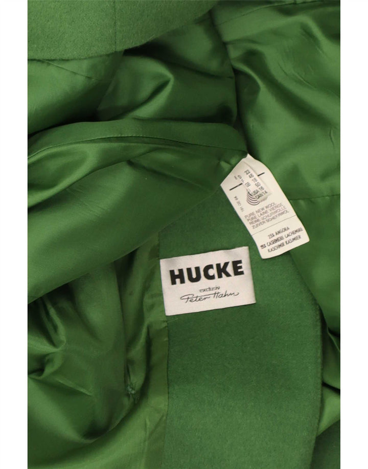 Hucke Damen Zweireihige Blazerjacke UK 18 XL Grüne Wolle