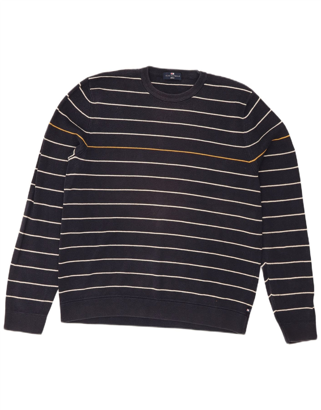 Marks & Spencer Herren Blauer Harbor-Pullover mit Rundhalsausschnitt Mittelmarineblau