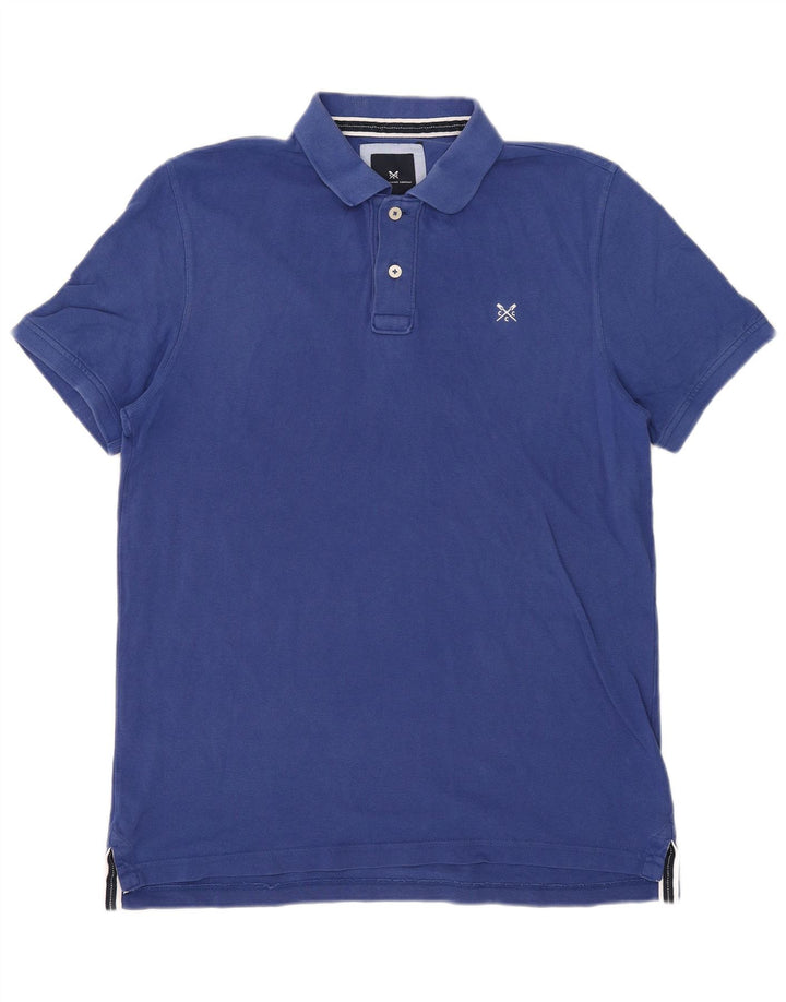 Crew Clothing Herren-Poloshirt, groß, blaue Baumwolle