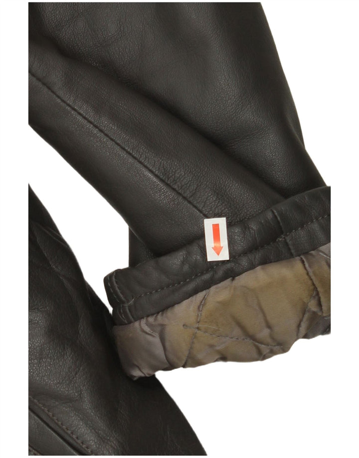 VINTAGE Herren Lederjacke UK 38 Mittelgrau