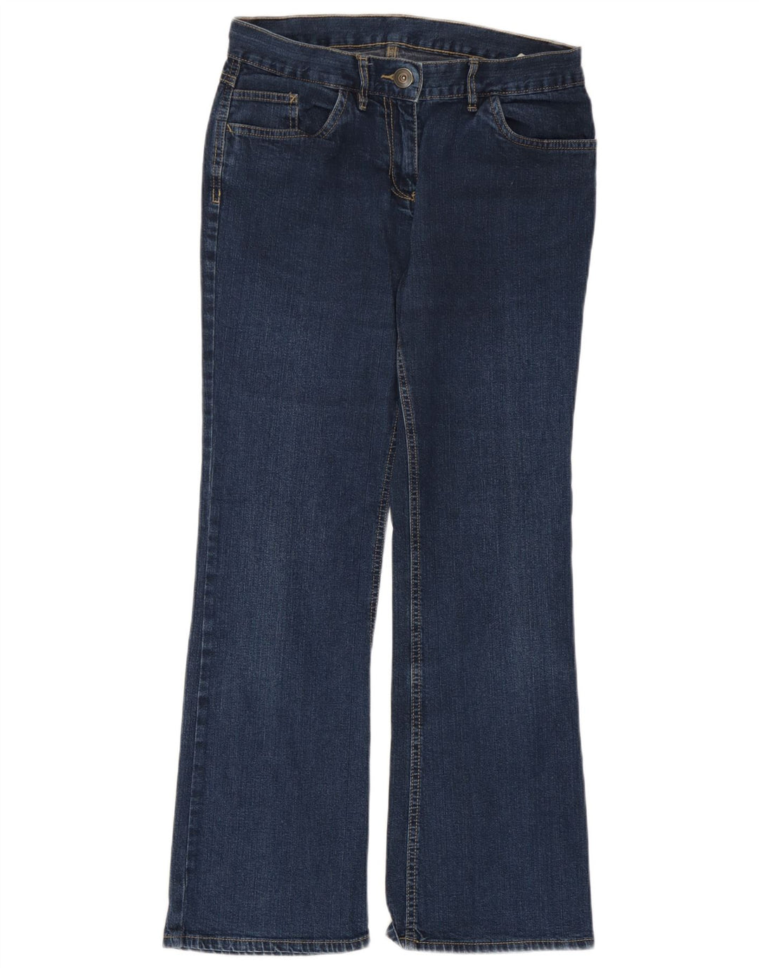 Marks & Spencer Damen Bootcut-Jeans UK 10 Small W28 L28 Marineblaue Baumwolle