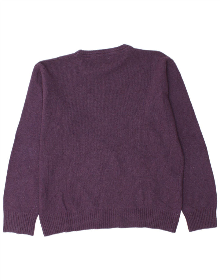 NORTH SAILS Herren-Pullover mit Rundhalsausschnitt, 2XL, lila Wolle