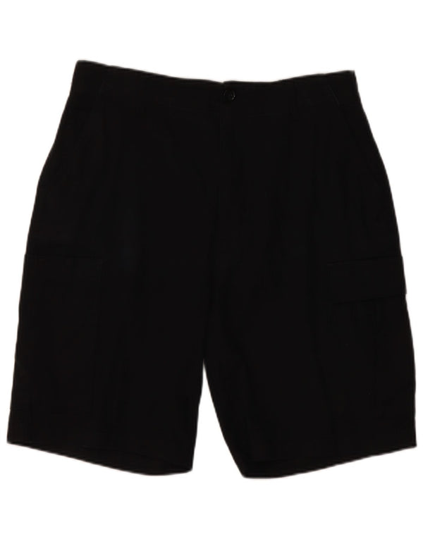 Zara Herren Cargoshorts EU 42 Large W32 Schwarze Baumwolle