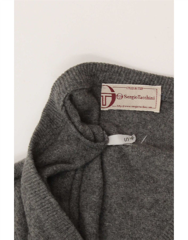 Sergio Tacchini Herren V-Ausschnitt Pullover Pullover Small Grey