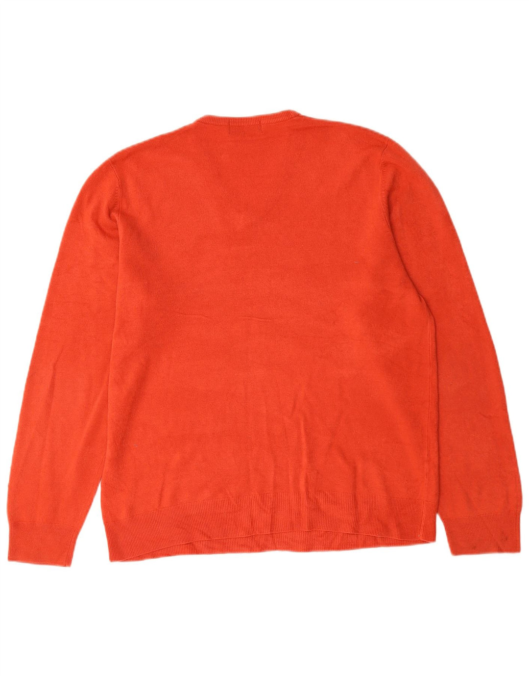 Marks & Spencer Herren Blue Harbor V-Ausschnitt Pullover Pullover Large Rot Acryl