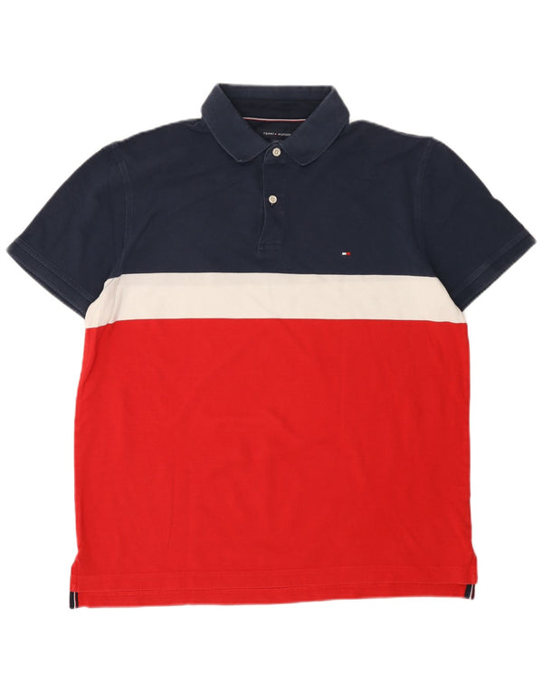 Tommy Hilfiger Herren-Poloshirt, groß, mehrfarbig, Colourblock-Baumwolle
