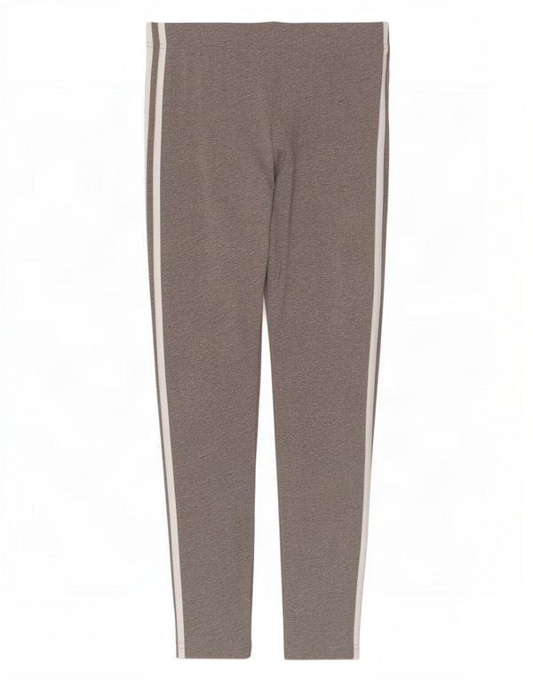 Adidas Leggings für Mädchen, 11–12 Jahre, grau gesprenkelte Baumwolle