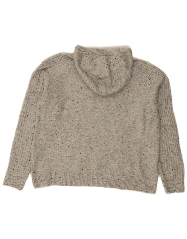Marks & Spencer Damen-Pullover mit Kapuze, Gr. 14, Mittelgrau meliert