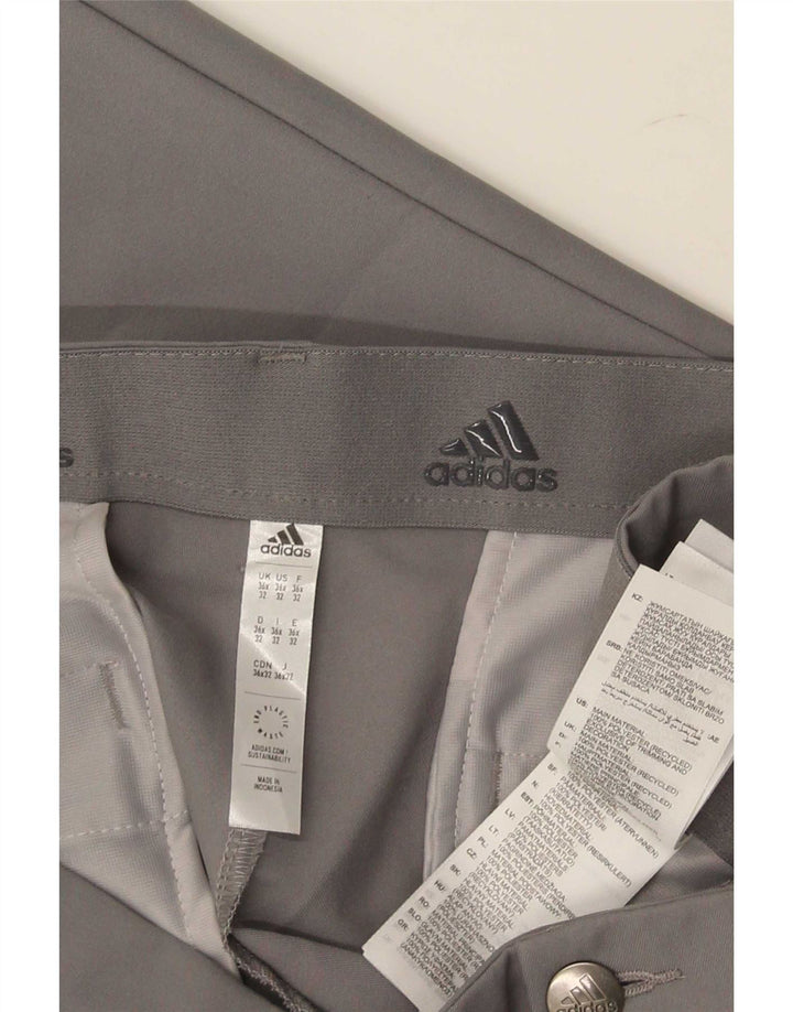 Adidas Herren Slim Chino Hose W36 L32 Grau Polyester
