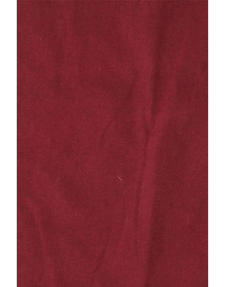 FRENCH CONNECTION Herren-T-Shirt-Oberteil, groß, Burgunderrot, Farbblock