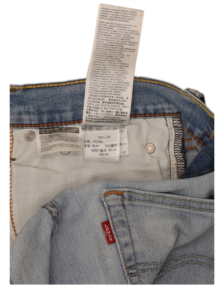 Levi's Herren Slim Jeans W31 L34 Blaue Baumwolle