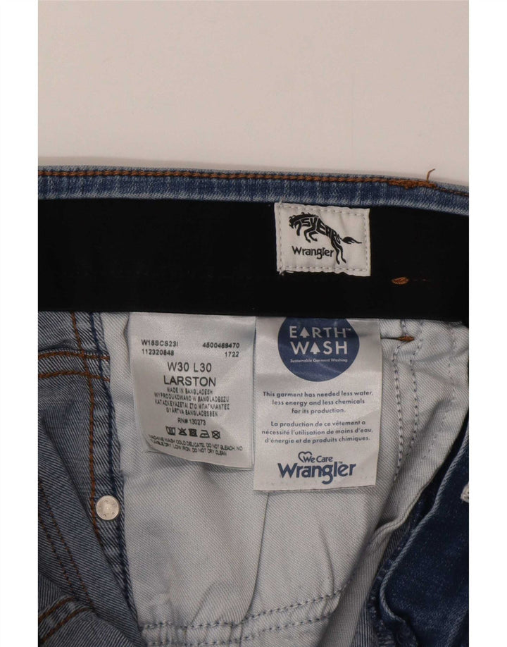 Wrangler Herren Larston Slim Jeans W30 L30 Blaue Baumwolle