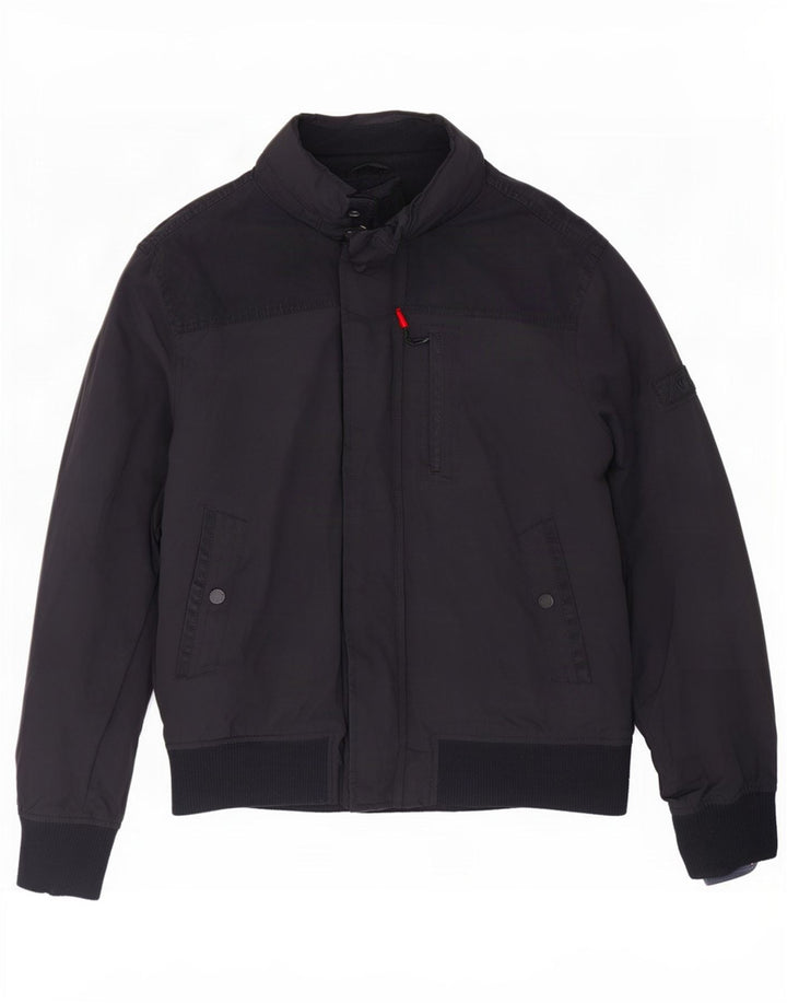 Fat Face Herren-Bomberjacke mit Kapuze, UK 38, Mittelmarineblau, Polyester