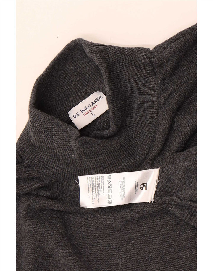 U.S. Polo Assn. Rollkragenpullover für Herren, Größe L, Grau