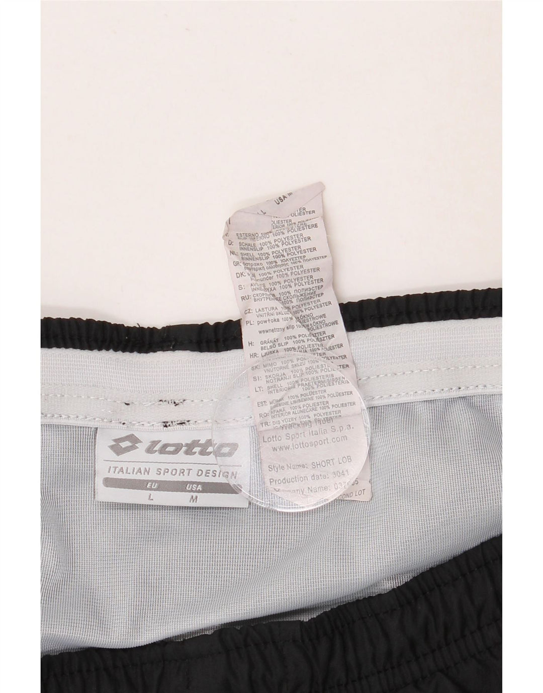 Lotto Herren-Sportshorts, groß, aus schwarzem Polyester