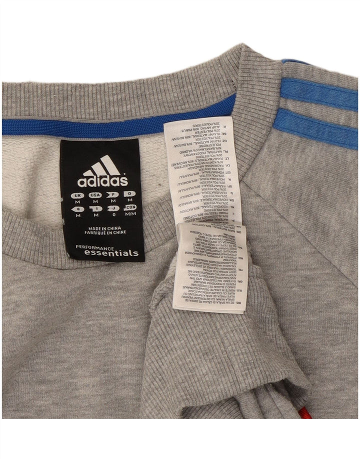 Adidas Herren Sweatshirt Pullover mittelgraue Baumwolle