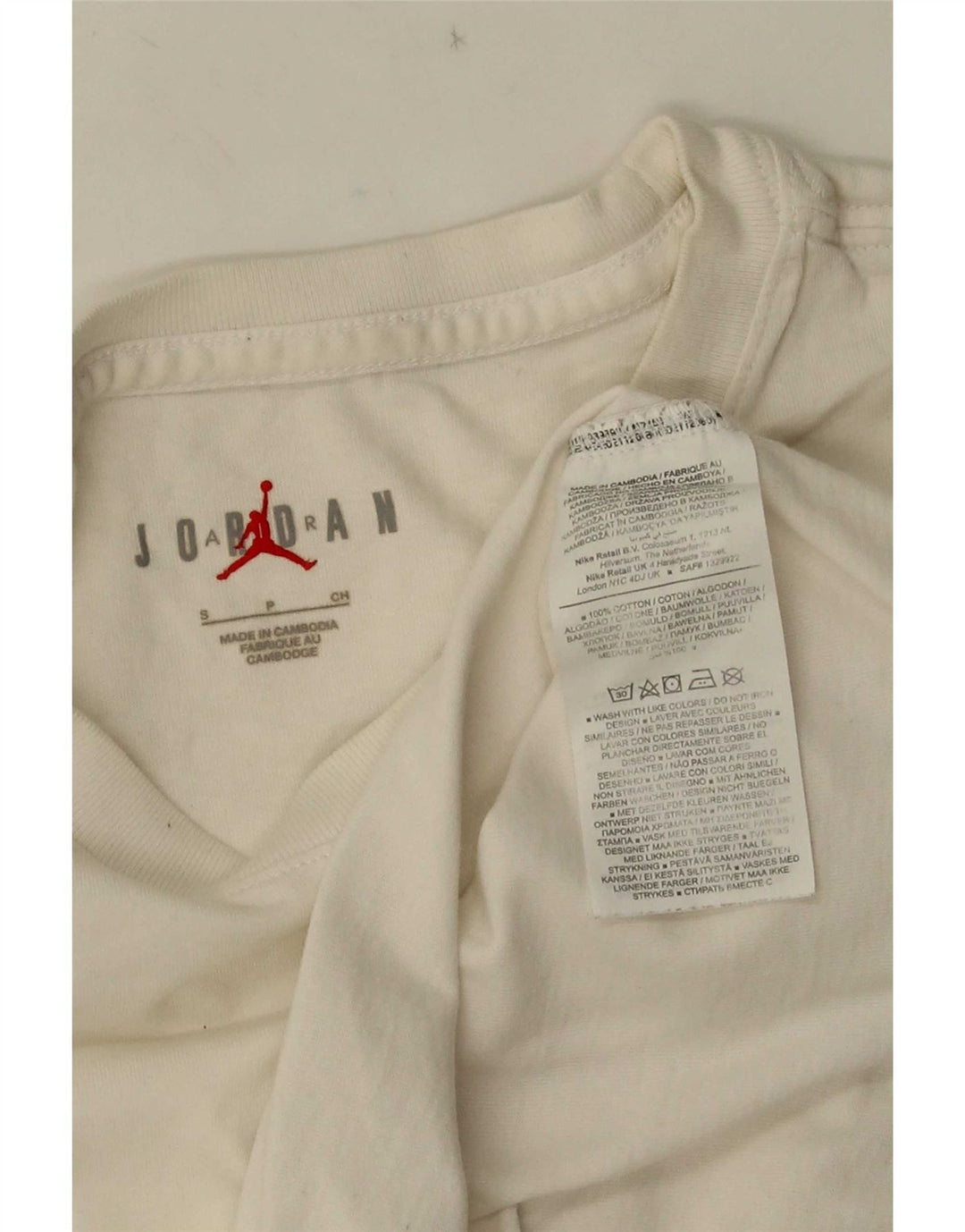 Jordan Herren-T-Shirt mit Grafik, Größe S, weiße Baumwolle