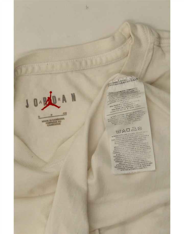 Jordan Herren-T-Shirt mit Grafik, Größe S, weiße Baumwolle