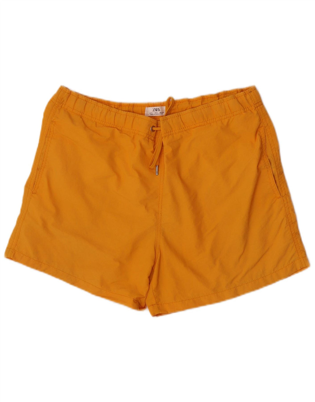 Zara Herren-Badeshorts, groß, gelbes Nylon