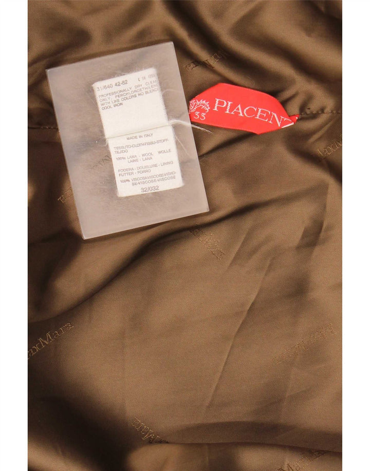 Max Mara Damen Übergroßer Mantel UK 12 Mittelbraune Wolle