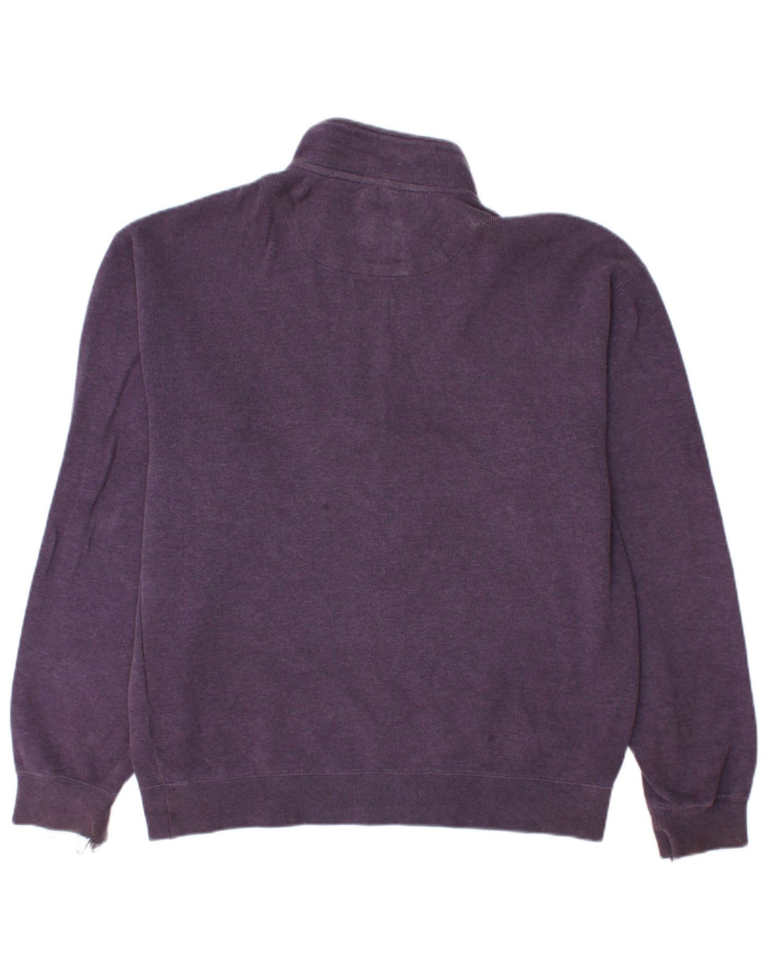 ORVIS Herren-Sweatshirt mit Reißverschluss am Hals, mittelviolette Baumwolle