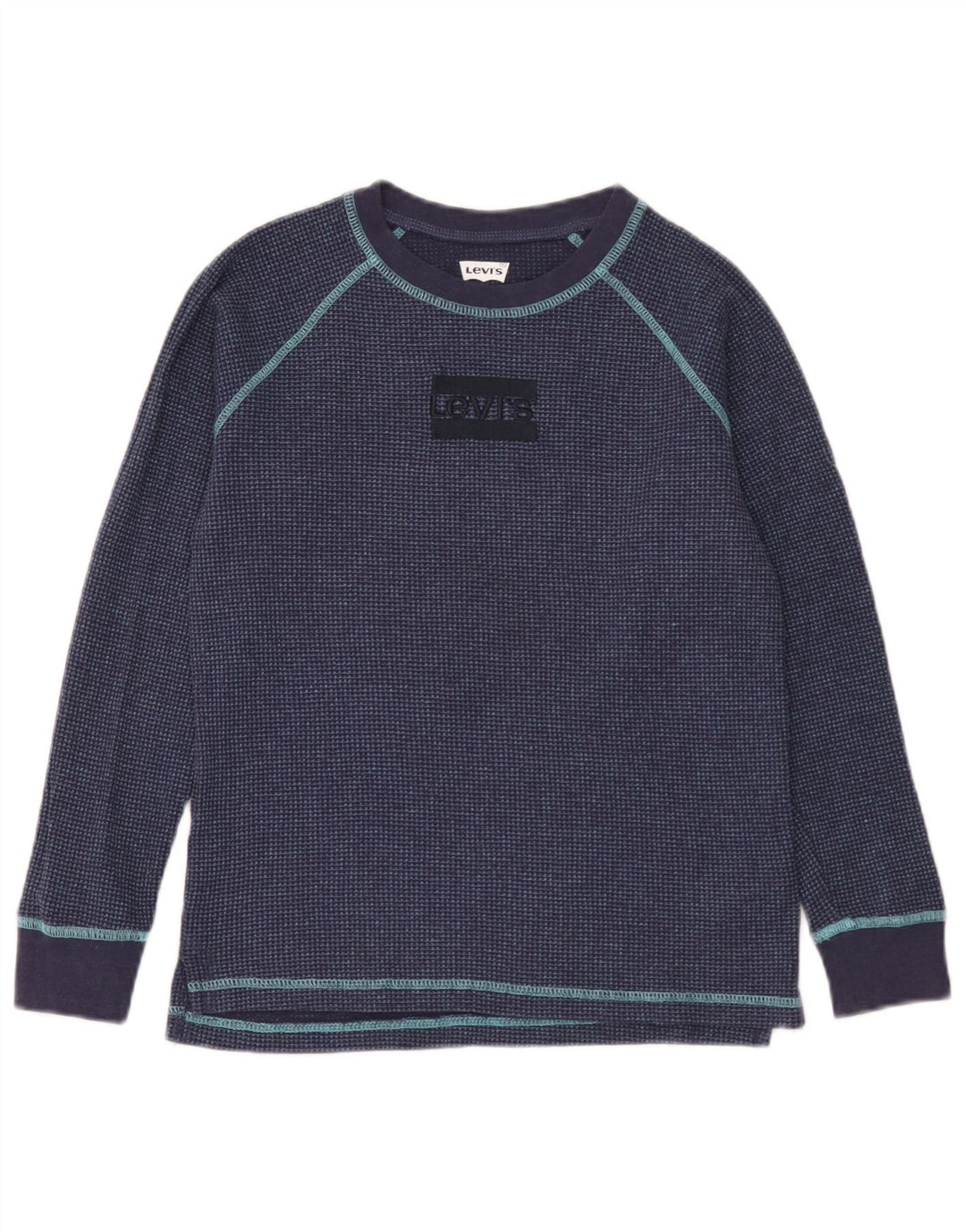 Levi's Jungen-Oberteil, langärmlig, 11–12 Jahre, marineblaue Baumwolle