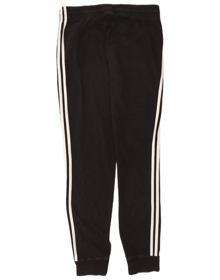 ADIDAS Damen Trainingshose Jogger UK 12/14 Mittelschwarze Baumwolle