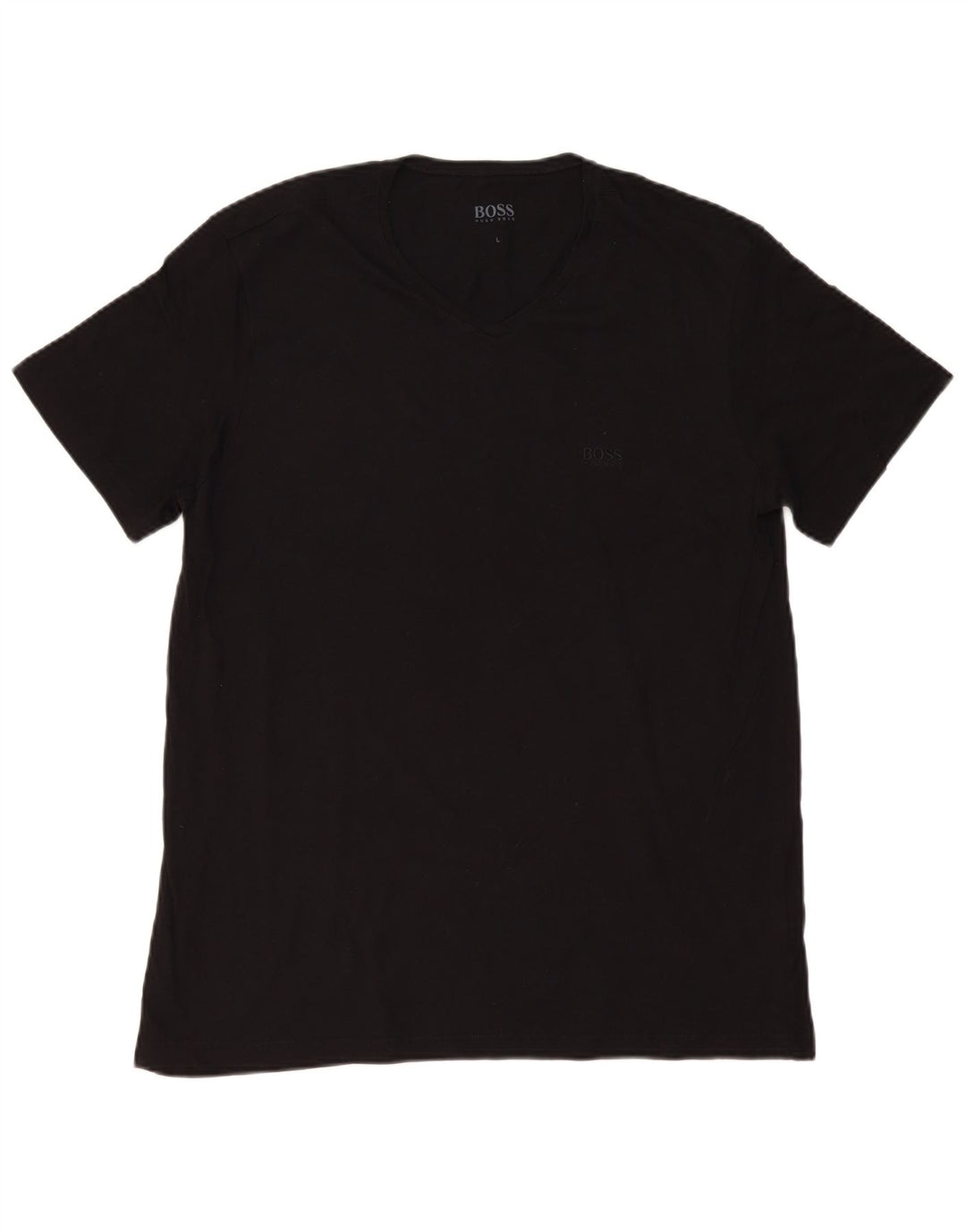 HUGO BOSS Herren T-Shirt Top Large Schwarz Baumwolle
