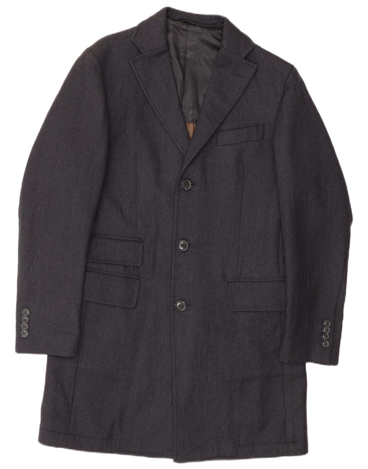 LUIGI BIANCHI Herren Longline Blazer Jacke IT 48 Medium Navy Blue Classic