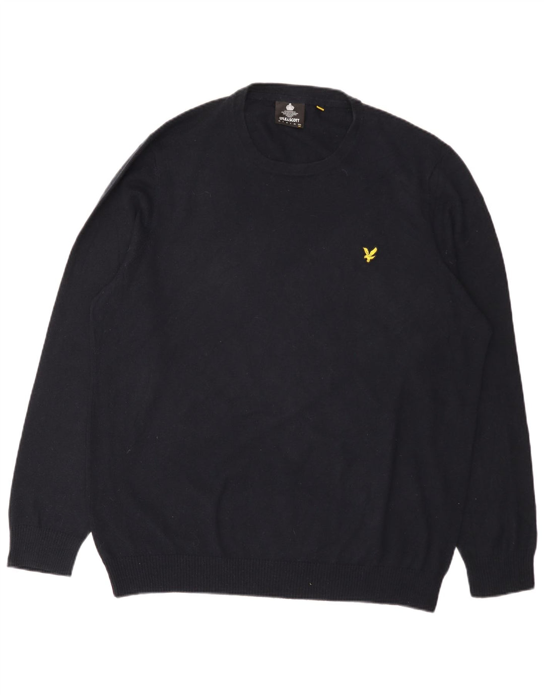 Lyle & Scott Herren-Pullover mit Rundhalsausschnitt, 2XL, Marineblau
