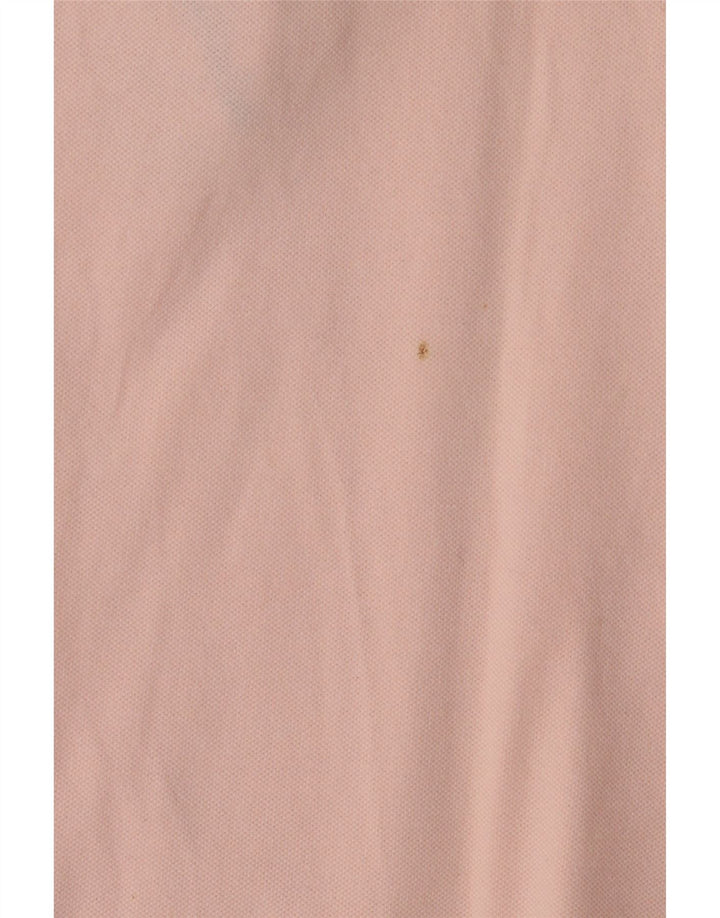 FRED PERRY Damen Langarm-Poloshirt UK 12 Mittelrosa Baumwolle
