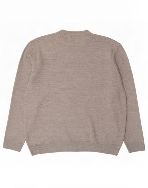Marks & Spencer Herren-Pullover mit grafischem Rundhalsausschnitt, 2XL, Grau, Weihnachten