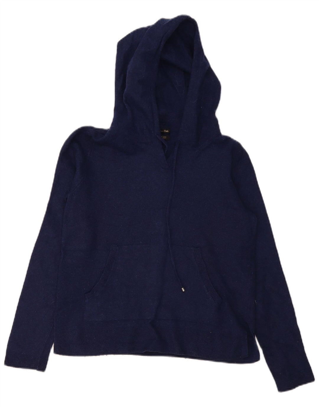 Massimo Dutti Damen-Pullover mit Kapuze, UK 10, Größe S, marineblaue Wolle