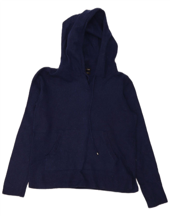 Massimo Dutti Damen-Pullover mit Kapuze, UK 10, Größe S, marineblaue Wolle