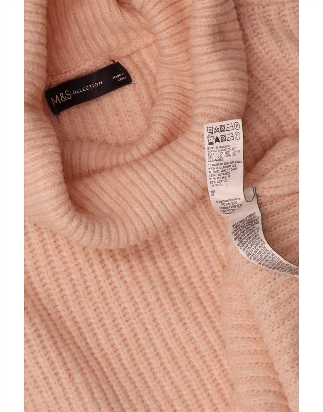 Marks & Spencer Damen-Pullover mit Rollkragen, übergroß, Gr. 16, Rosa