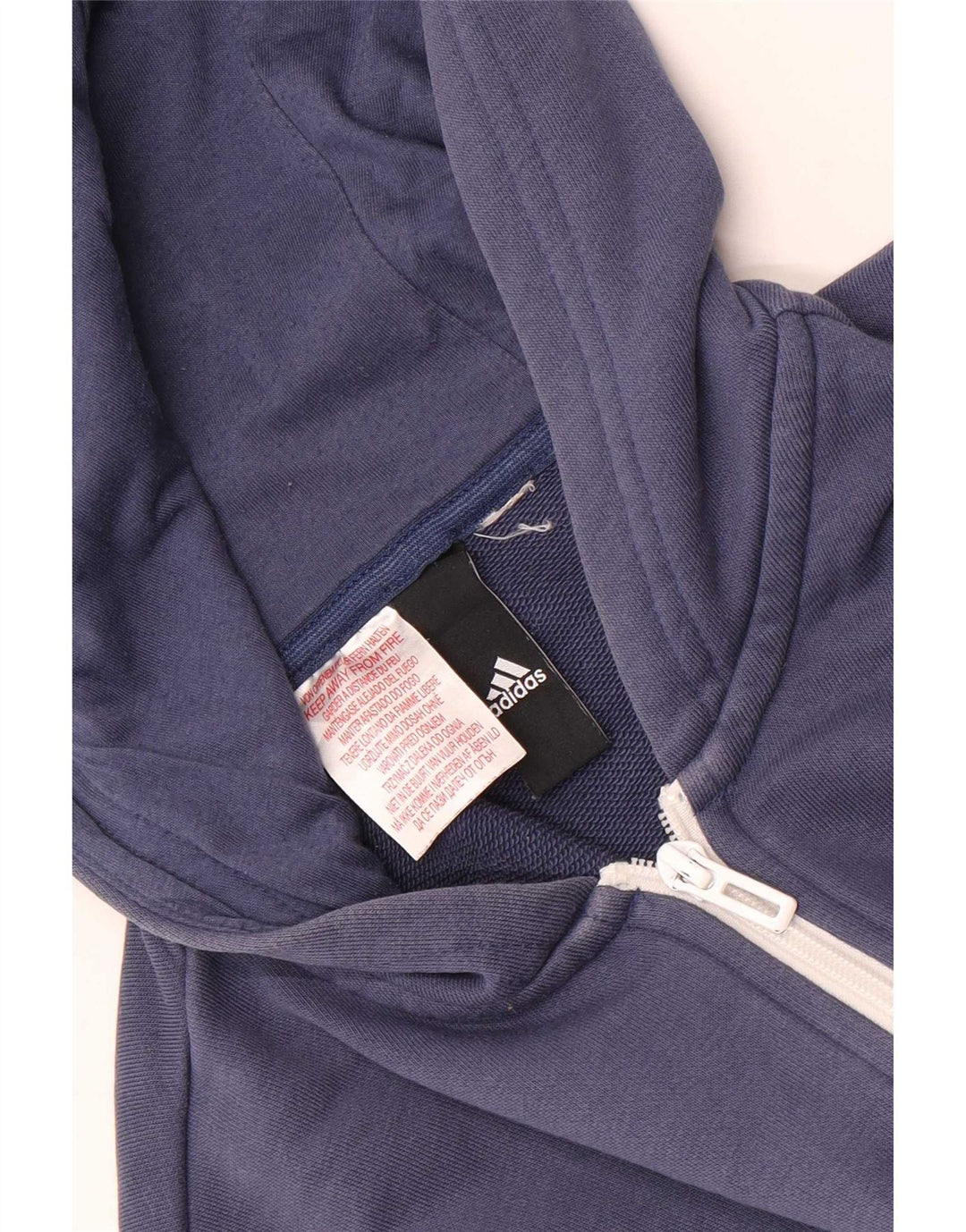 Adidas Herren Zip Hoodie Pullover Small Blau
